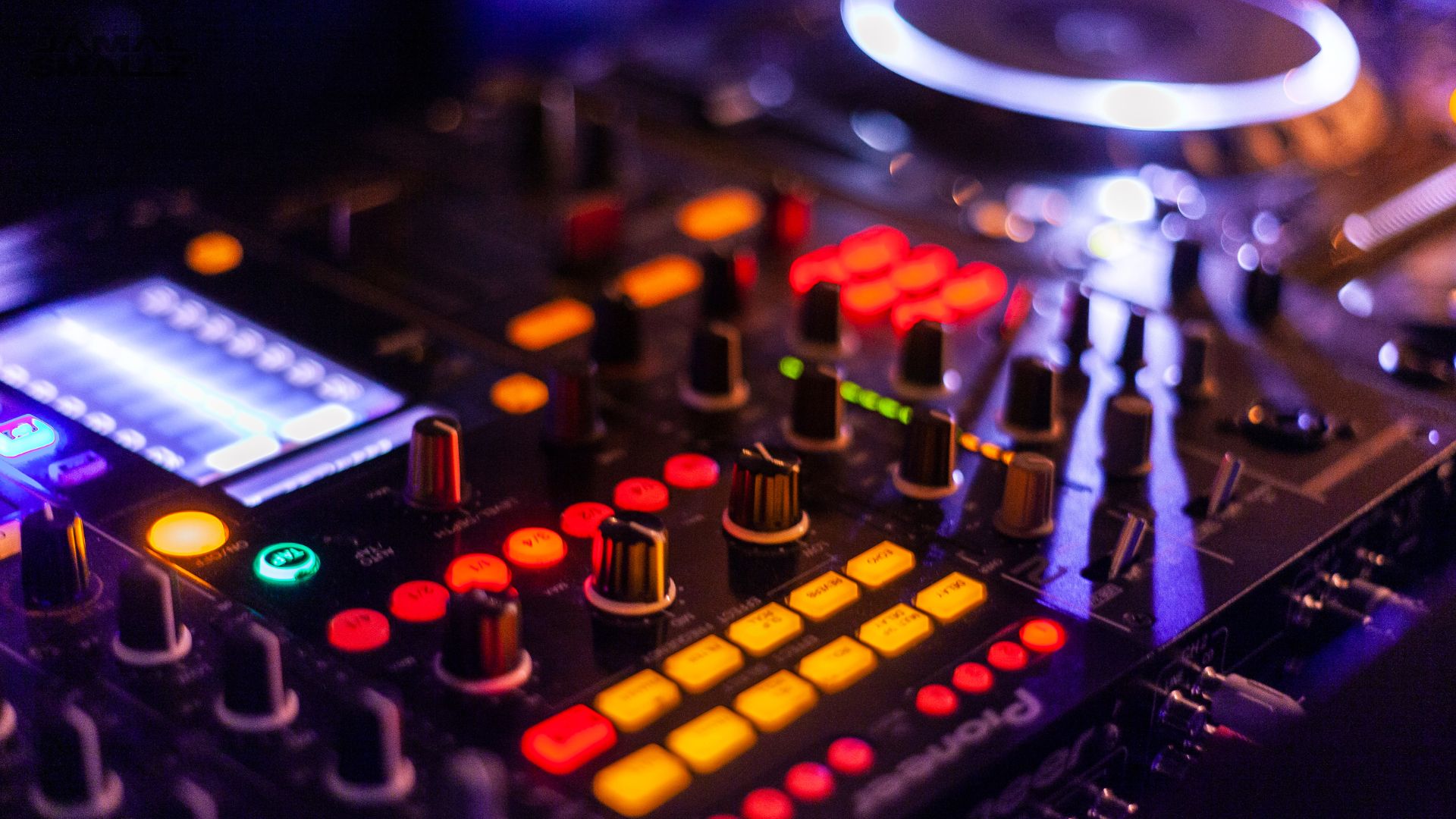 Close-up of Pioneer DJ mixer used by Chicago event DJ at weddings and private parties